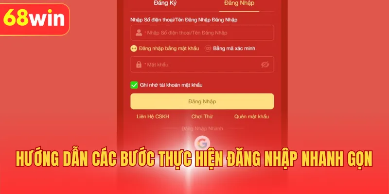 Hướng dẫn các bước thực hiện đăng nhập nhanh gọn